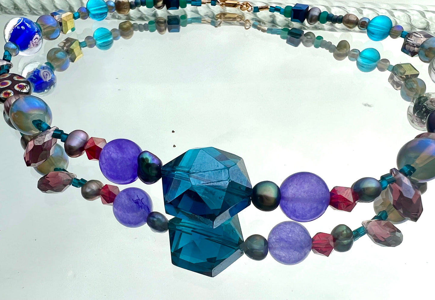 Blue moon necklace