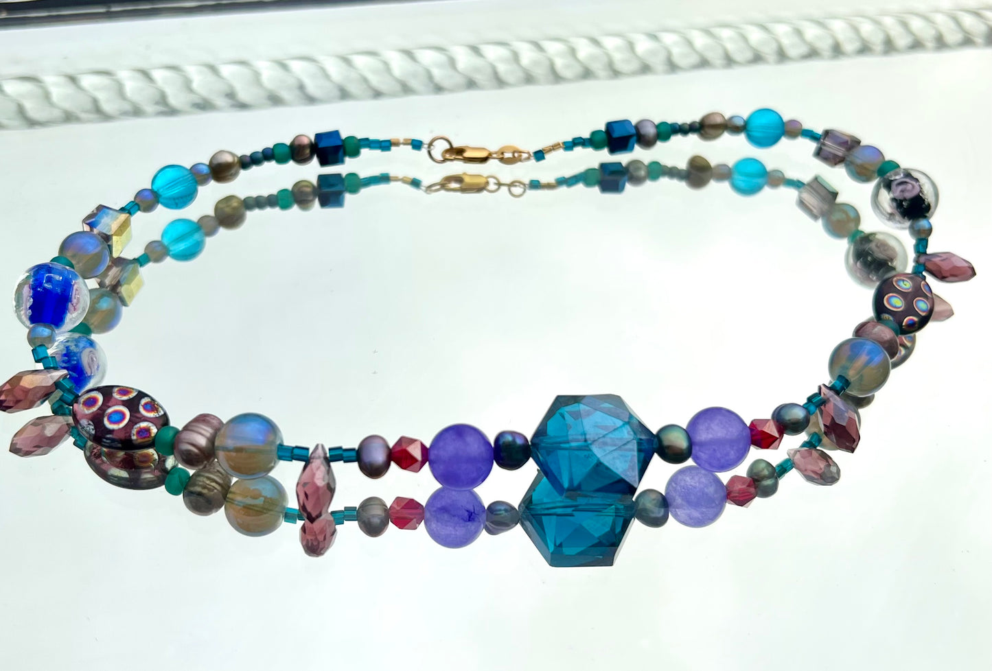 Blue moon necklace