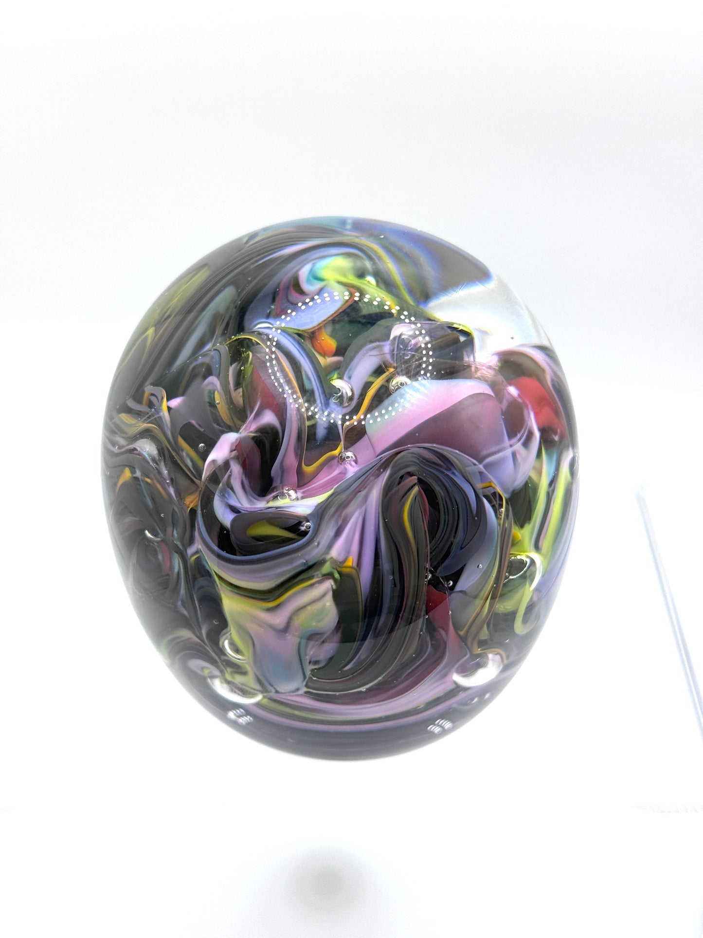 “Dark Matter” glass blown paper weight