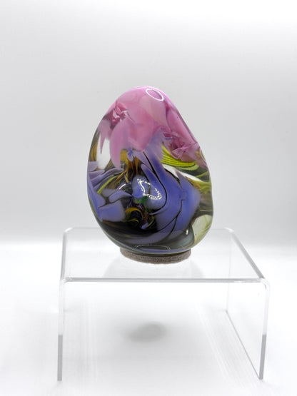 “Emberite” hand molded glass blown paper weight sculpture