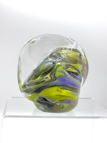 “Oceania” hand molded glass blown paper weight sculpture