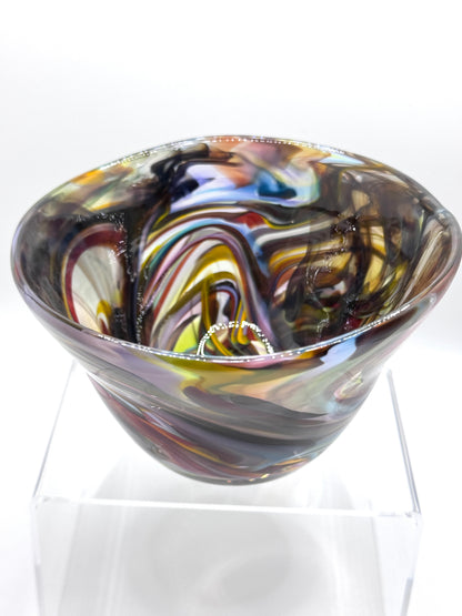 “Amygdala” glass blown sculpted bowl