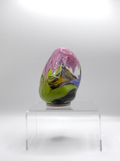 “Emberite” hand molded glass blown paper weight sculpture