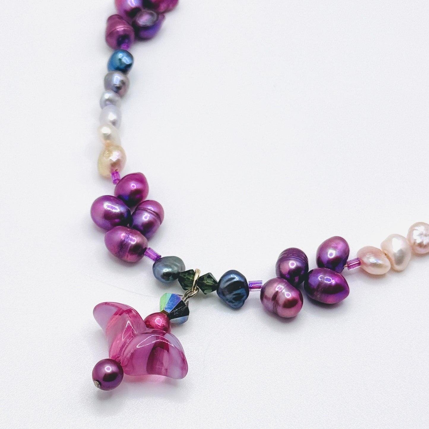 Foxglove pearl necklace