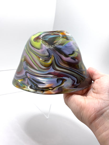 “Amygdala” glass blown sculpted bowl