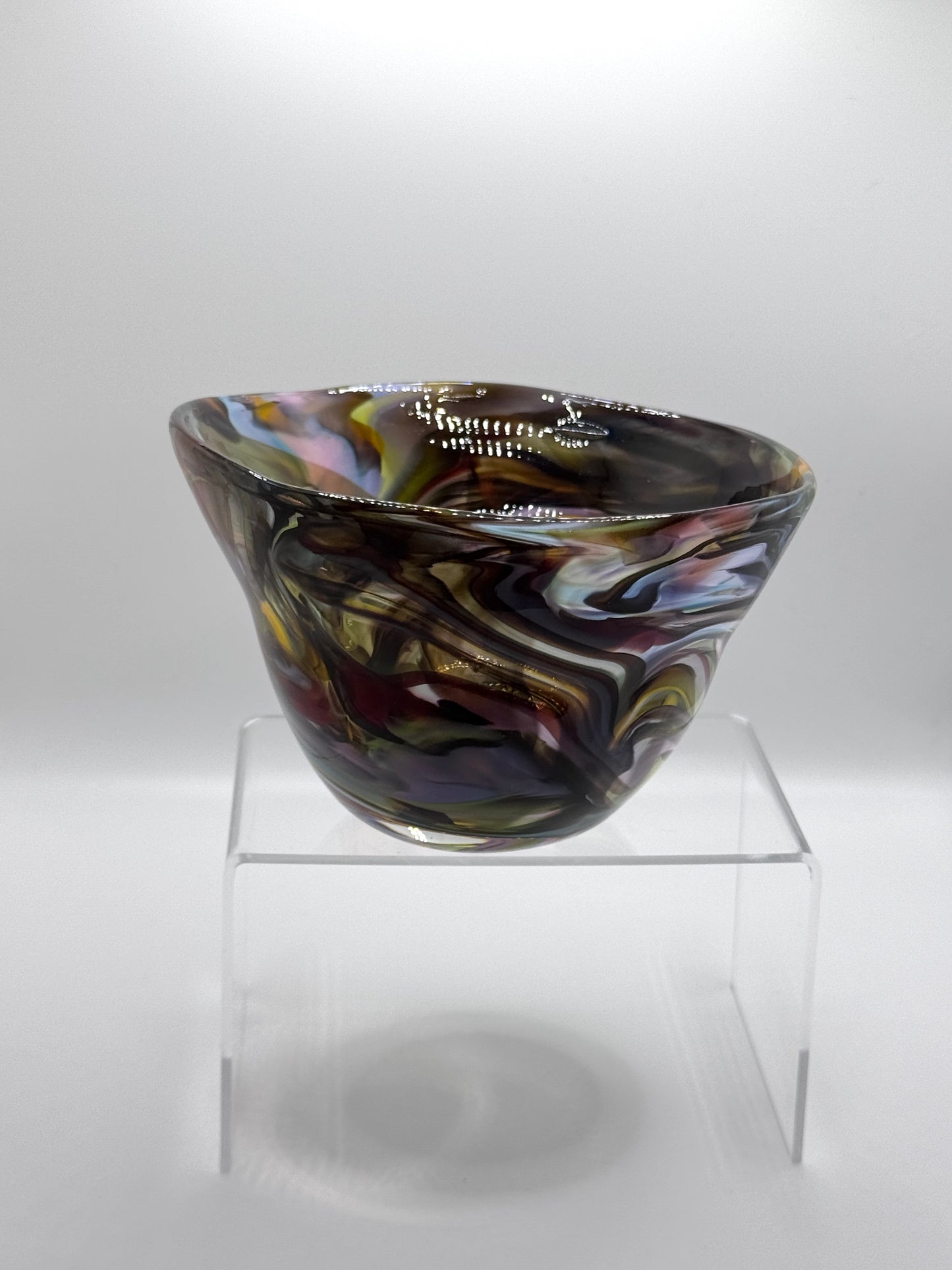 “Amygdala” glass blown sculpted bowl