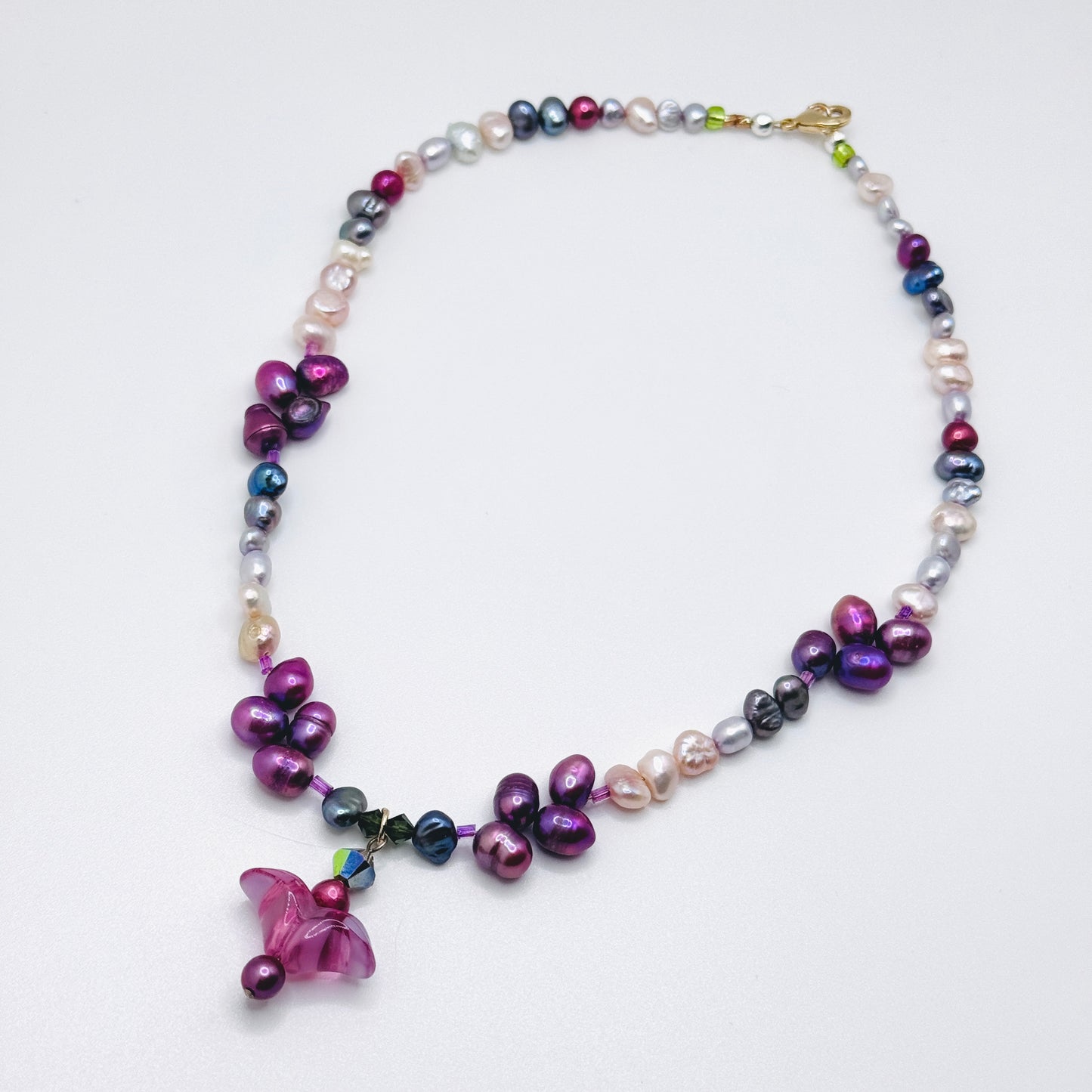 Foxglove pearl necklace