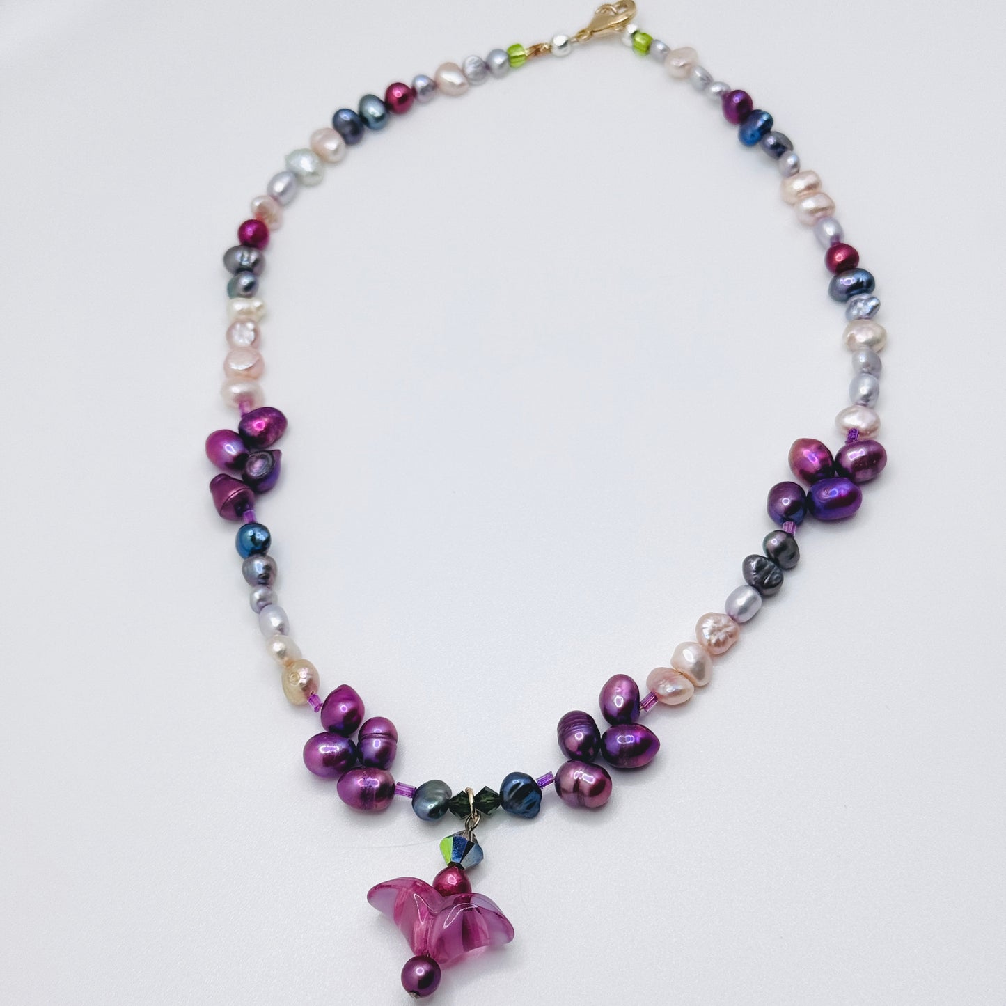 Foxglove pearl necklace