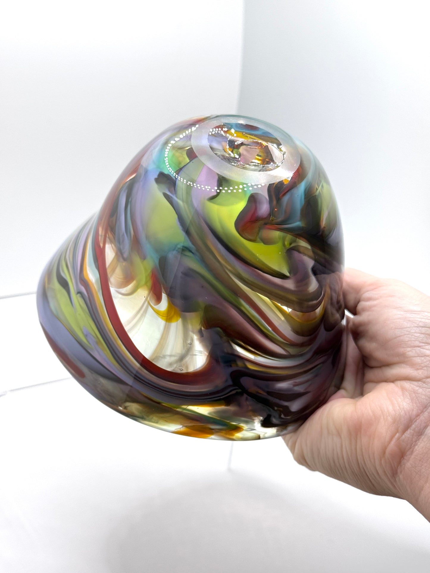 “Amygdala” glass blown sculpted bowl