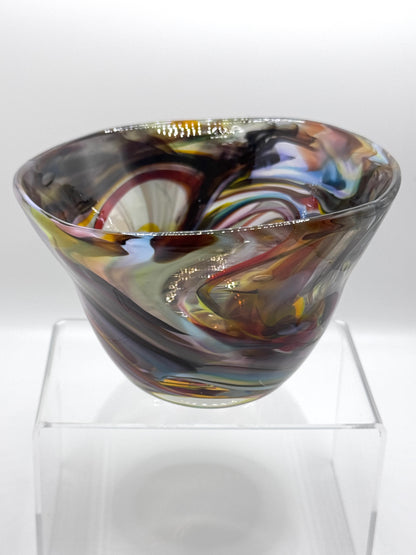 “Amygdala” glass blown sculpted bowl